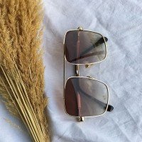 Lunettes rétro - Marron