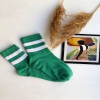 Chaussettes rayées SPT College -   Vert