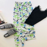Bas de pyjama dinosaure BG - Blanc