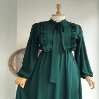 Robe à froufrous EDR - Vert émeraude