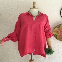 Chemise tunique nouée ruban NS - Rose