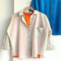 Chemise à poche unique en lin BT - Beige