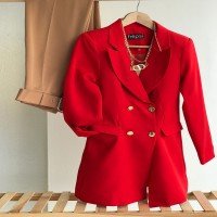 Veste blazer à col croisé BT - Rouge