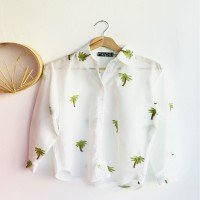 Chemise brodée de palmiers TS