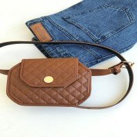 Mini sac banane matelassé FR - Marron