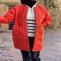 Manteau matelassé à bouton-pression BR -  Nar Çiçeği