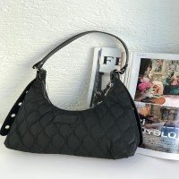 Sac matelassé avec ceinture en cuir CF - NOIR