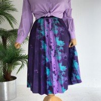 Jupe plissée tie-dye ZD - Violet