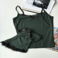 Ensemble short camisole PJ - Émeraude