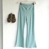 Pantalon Flare Côtelé - Vert Aqua