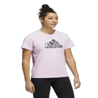 adidas T-shirt à col rond imprimé lilas pour femme HJ9545 W FLOR G T