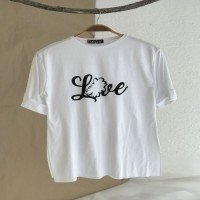 T-shirt ample GR Love  - Blanc
