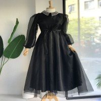 AG Organised Side Pearl Robe de soirée - Noir