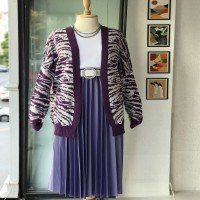 Jupe plissée à taille élastique Hz - Lilas