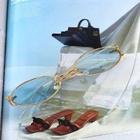 Lunettes Ovales ŞT Star - Bleu & Transparent