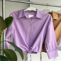 Chemise plissée - Lilas