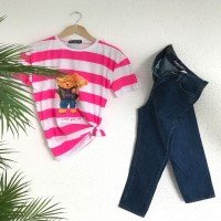 Футболка ABS Double Teddy - Неоново-розовый