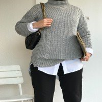 Туника LY Knitted Detailed Knitwear - Серый