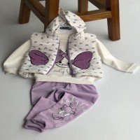 Baby Bow and Cat Set of 3 - Lila